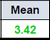 The Mean cell showing value 3.42.